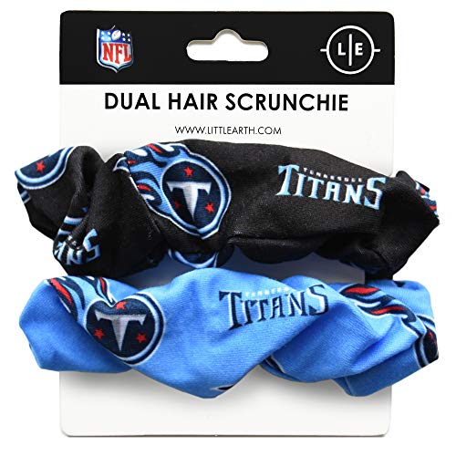 Littlearth NFL Tennessee Titans Dual Hair Twist Scrunchie - Officially Licensed Hair Accessory for Game Day, Workouts & Everyday Style (Set of 2) image 3