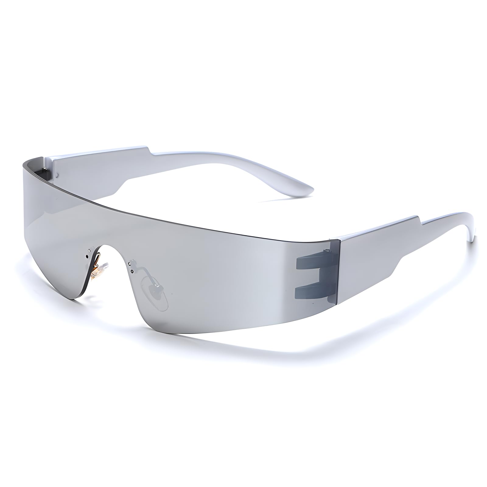 3 Lunettes Futuristes Cyberpunk - Style Rave, Fête, Cosplay - Argent, Noir, Coloré