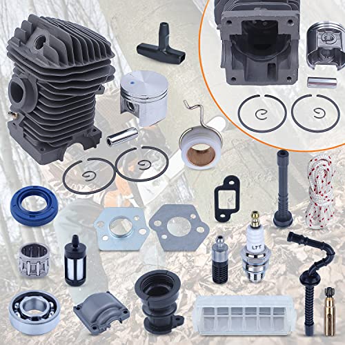 Mtanlo Kolbenzylinder für Stihl Ms250 Ms230 025 023 Motor, 42,5 mm Zylinder, Kolben mit Stift, Clip, Deckel unten, Nadellager 1123 020 1209 1123 021 2500