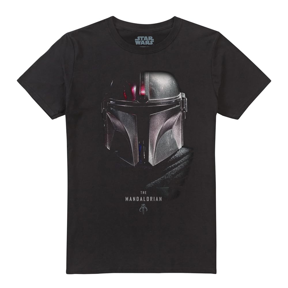 Star Wars Męska koszulka Mandalorian-Shadows, Cienie czarne, XL