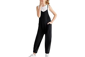 Girls Jumpsuit Sleeveless Solid Long Pants Romper