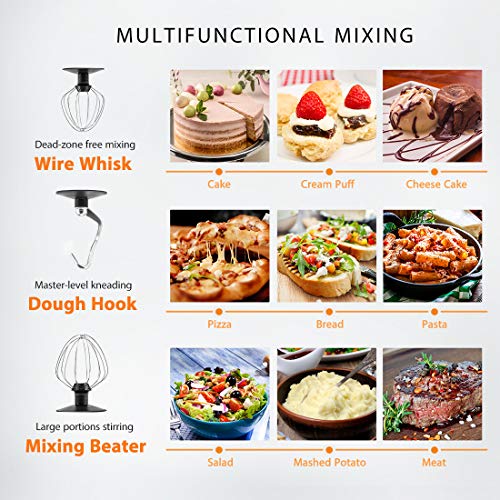 image for VIVOHOME Stand Mixer, 650W 6 Speed 6 Quart Tilt-Head Kitchen Electric 