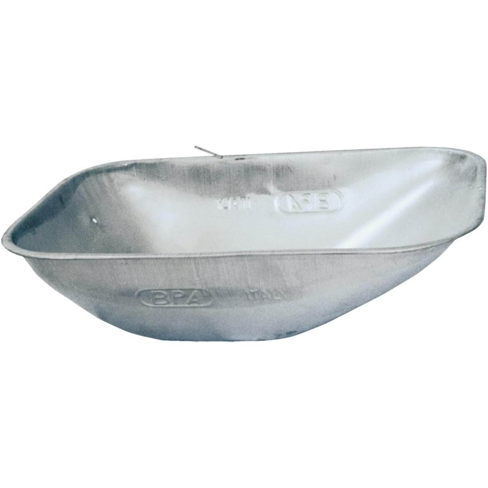 Vasca Ricambio Carriola Zincata in Lamiera d'Acciaio Capienza 75 LT Colore Grigio