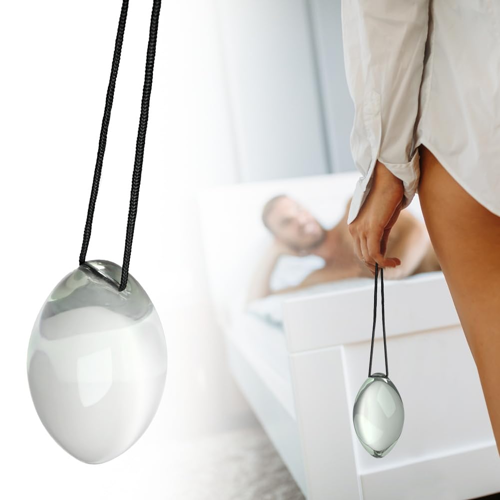 Plug anale di cristallo, butt plug per donne e uomini dildo di vetro Analdilos perline anali di cristallo donna palline anali pene di cristallo butt plug anale per principianti e utenti avanzati (L)