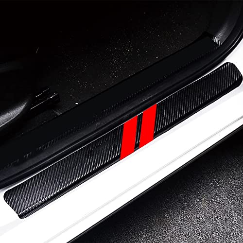 Melphi 4 Stück Türschweller Kohlefaser Schutz