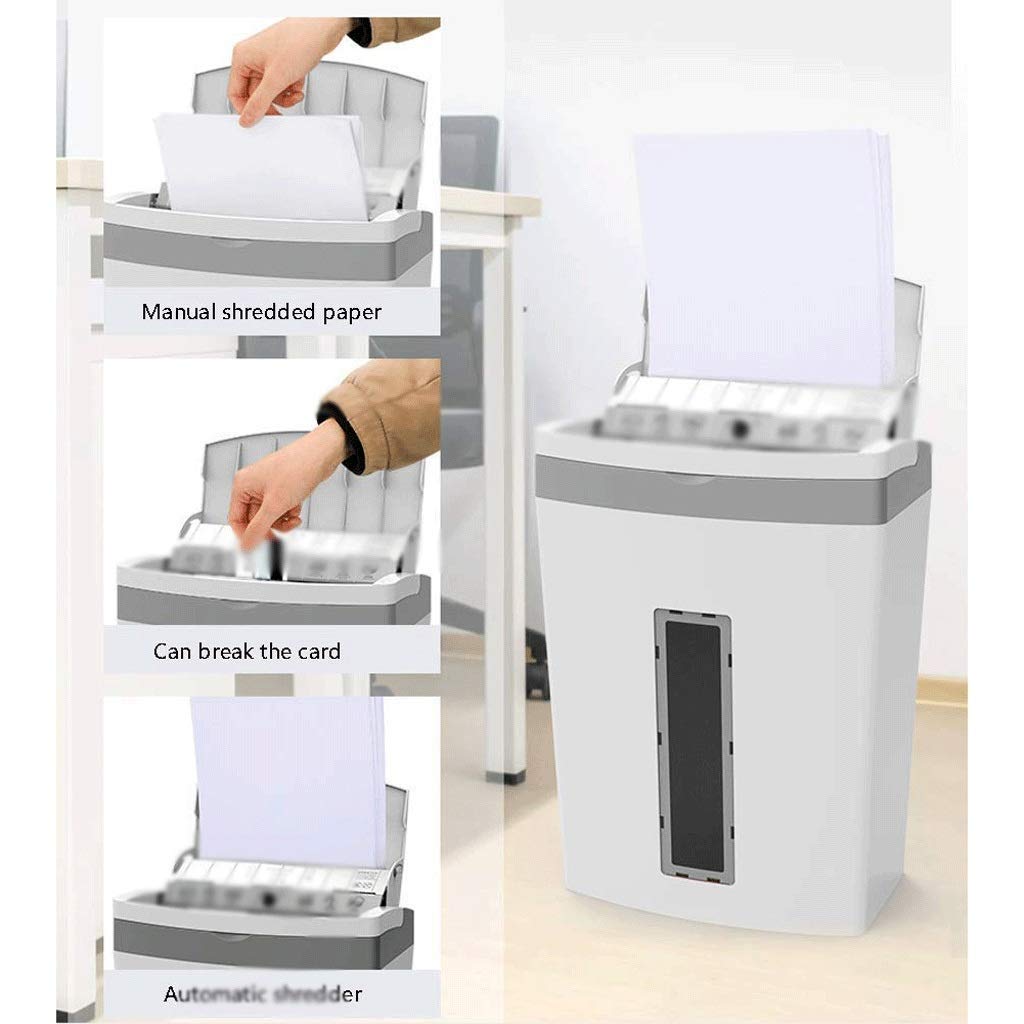 Shredder- automática de 6 Hoja de Servicio Pesado con Cortes transversales de Papel/CD/Tarjeta de Crédito Shredder 10 Minutos de Funcionamiento,