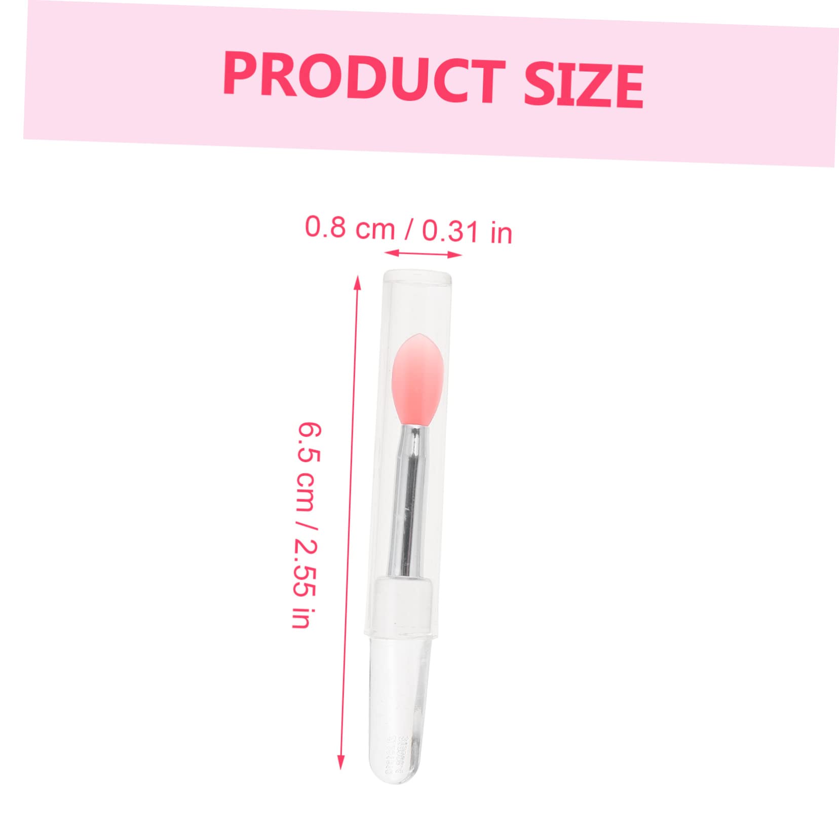 MUSISALY Silicone Lip Mask Brush Tool 6pcs Makeup Sponge Applicators Set Eye Shadow for Women Compact Travel Kit