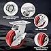 Nefish 5 Inch Industrial Grade Casters Wheels, Heavy Duty Polyurethane Casters Set of 4 with Dual Ball Bearing, Solid Polyurethane Wheel 3500 Lb, Plate Swivel Casters for, Industrial, Equipment