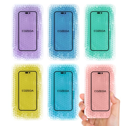 Reusable Shoulder Cold & Hot Compress - 3.5in5.9in Food-Grade Gel Ice Pack for Swelling Muscle Pain & Inflammation Dual Therapy for Post-Workout Office Fatigue & First Aid (6 Packs)