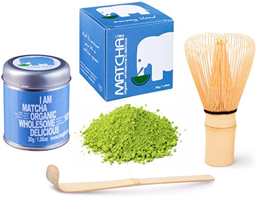 30g original BIO JAPAN Matcha Set - High Class Markenqualität von imogti - Gold Prämiert 2016 (30g original Bio Matcha aus Japan+ Matcha Besen + Matcha Löffel)