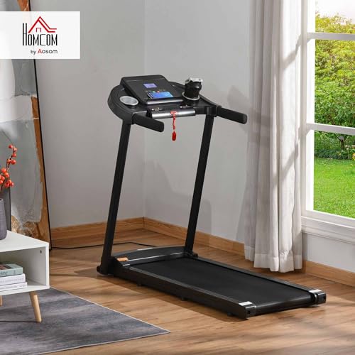 HOMCOM Treadmills for Home, 1-12km/h Walking Running Machine with 110 x 40cm Running Belt, 12 Preset Programs, Wheels and LED Display, for Home Gym Indoor Fitness - Image 2