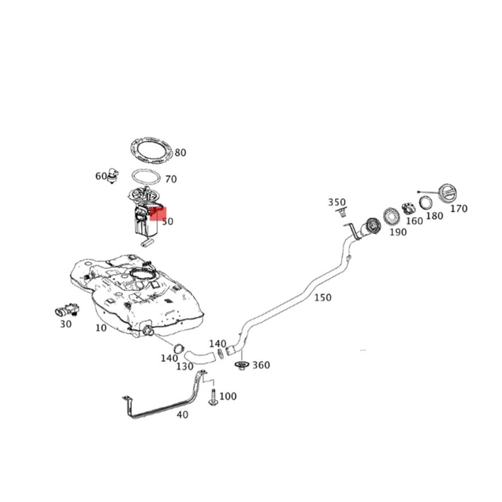 Amazon.com: 2464701694 Fuel Pump Assembly Compatible With Mercedes  