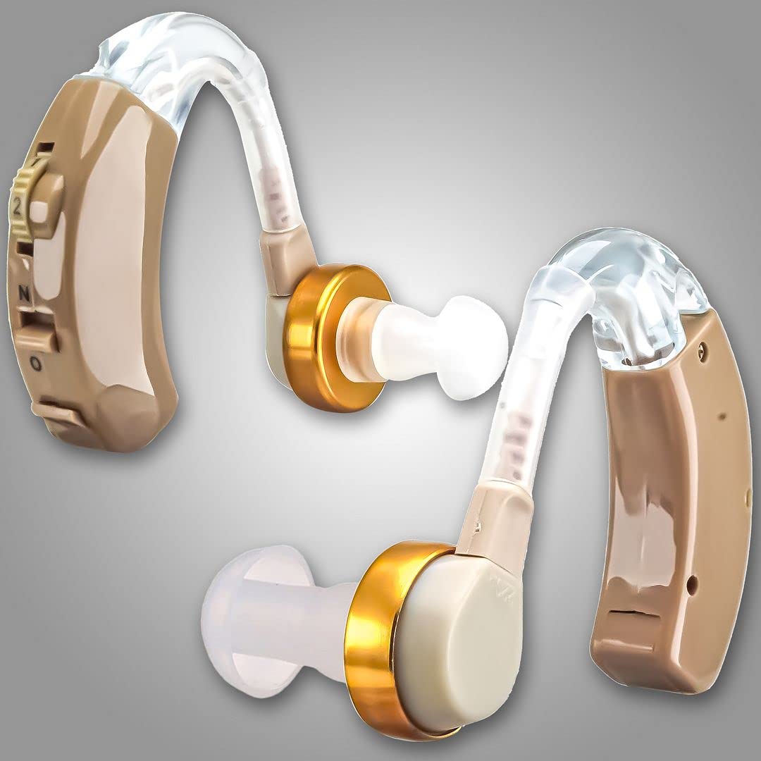 Enlinea ENL-19 Behind-The-Ear (Bte) Hearing Aid Machine For Ear Old Age | Suitable For Mild To Moderate Hearing Loss (Pack of 2)