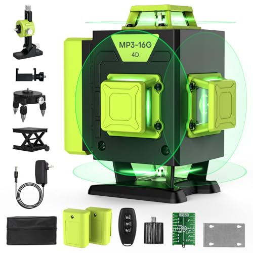16 Line Laser Level 360 Self Leveling,4x360° Professional 4D Cros...