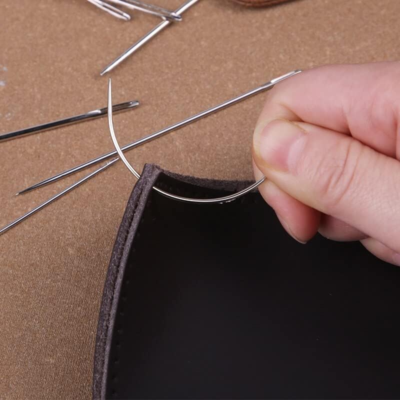 LMDZ Leather Sewing Kit Waxed Thread Leather Stitching Awl Leather Needle Tracing Wheel Scissor for Leather Sewing Craft DIY