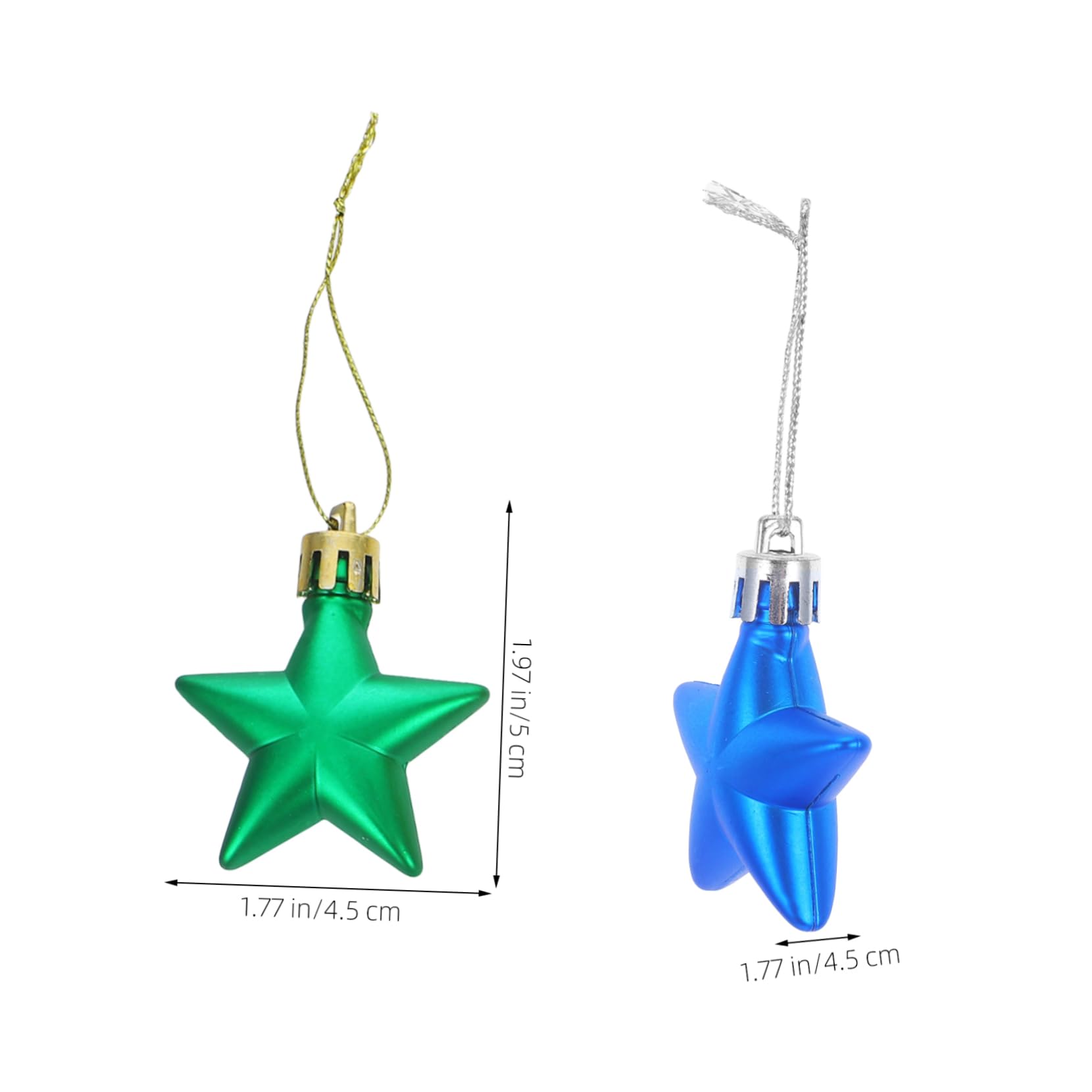 PRETYZOOM 5 Set Di Ornamenti Natalizi Pendenti A Forma Di Stella Decorazioni Natalizie A Forma Di Stella 12 Pezzi * 5