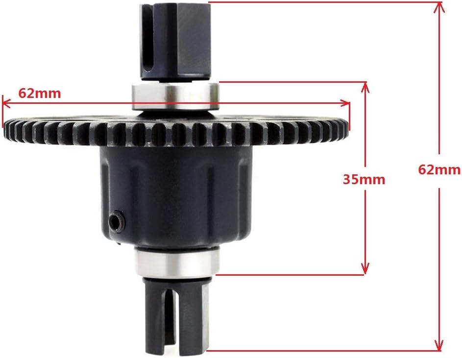 RC Differential Gear, Durable 60T 1.0 Module Center Differential Replacement for 1/8 Scale Truggy Off-Road Racing and Hobbyist Upgrades