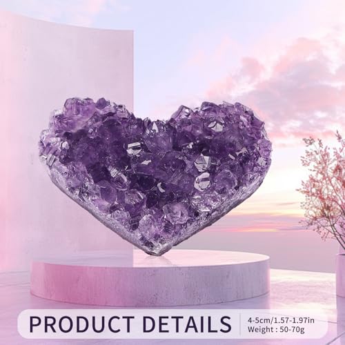 Natural Amethyst Crystal Cluster - Raw Healing Stone for Meditation, Reiki, Chakra Balancing - Worry Stone & Home Decor Gift - Image 6