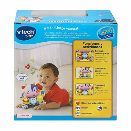 VTech - Mucca muusica di Peluche interattivo per