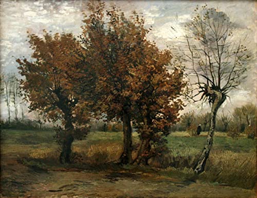 Affiche Van Gogh paysage d'automne pour créer une ambiance chaleureuse dans votre salon