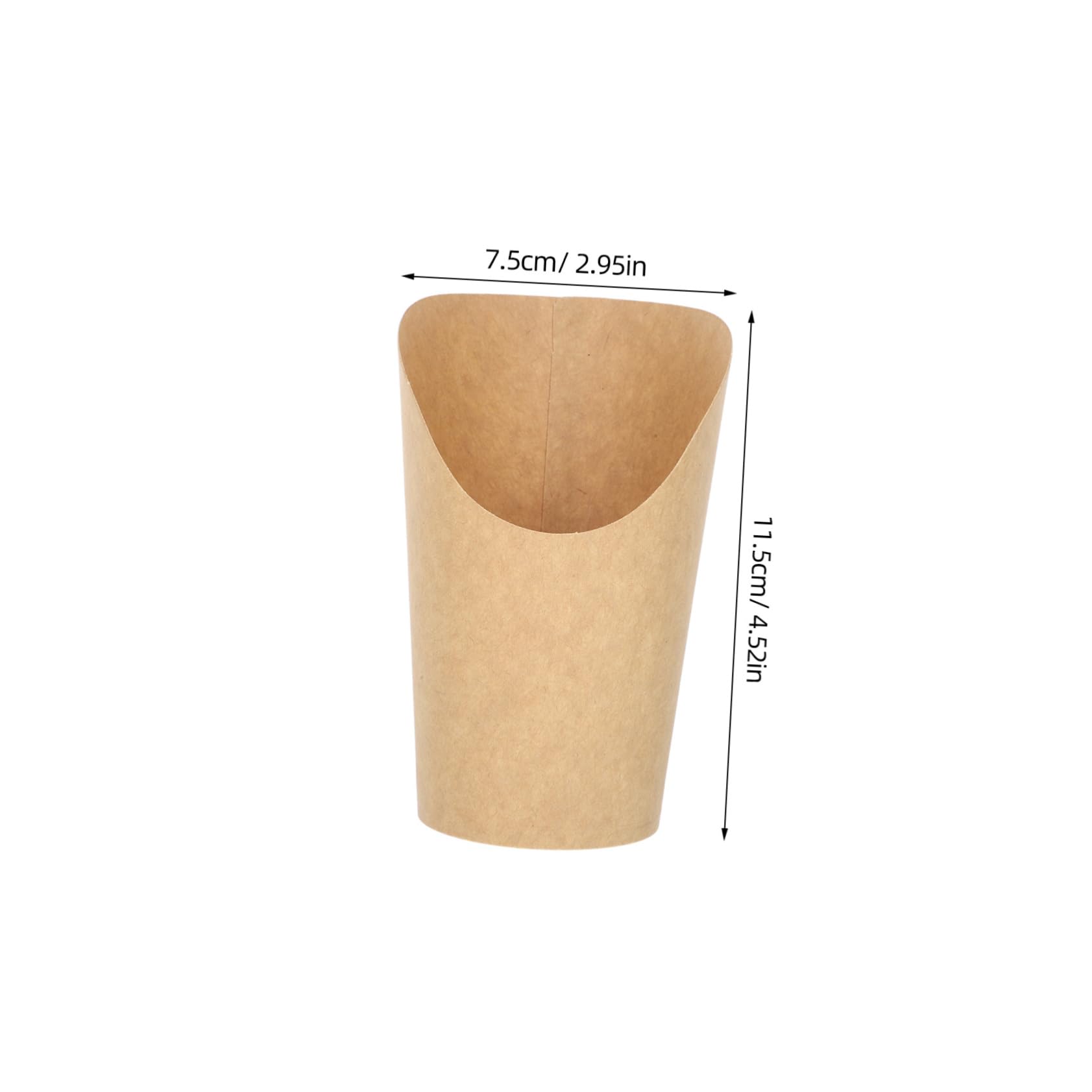 KICHOUSE Sealed Fries Cup 12oz Paper Packaging Box Snack Containers Snack Holders for Takeaways