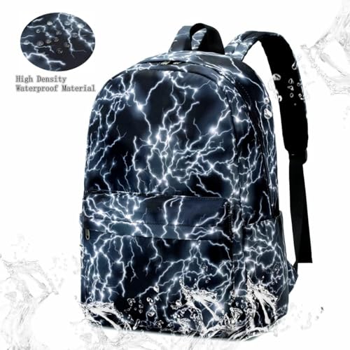 Reapta GH-HJ Boys And Girls School Backpacks Lightning Logo Backpacks Laptop Teen Waterproof Lightweight Backpacks thumb #2