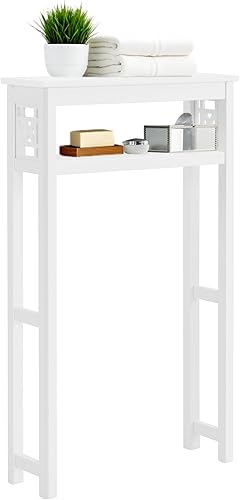 Derby Alaterre Furniture - Estante de almacenamiento sobre el inodoro, 44 pulgadas de alto, moderno, ahorrador de espacio de baño con estantes