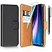 ivencase Funda Compatible con Xiaomi Redmi Note 8 y Protector de Pantalla y bolígrafo, Libro Caso Cubierta la Tapa magnética Protector de Billetera Cuero de la PU Carcasa - Negro