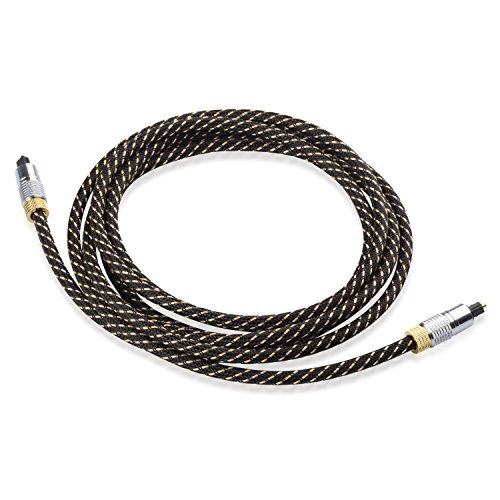 Cable Matters Toslink Cable (Toslink Optical Cable, Digital Optical Audio Cable) 10 Feet With Metal Connectors And Braided Jacket #TOP2