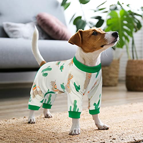 Ikipuko Dog Pajamas, Breathable Pet Jumpsuit For Cats Dogs Cartoon Pattern Puppy Pajamas Doggies Pjs Dog Sleepwear Bodysuit Dog Onesie Pet Pullover Shirts For Small Medium Dogs,M #TOP7