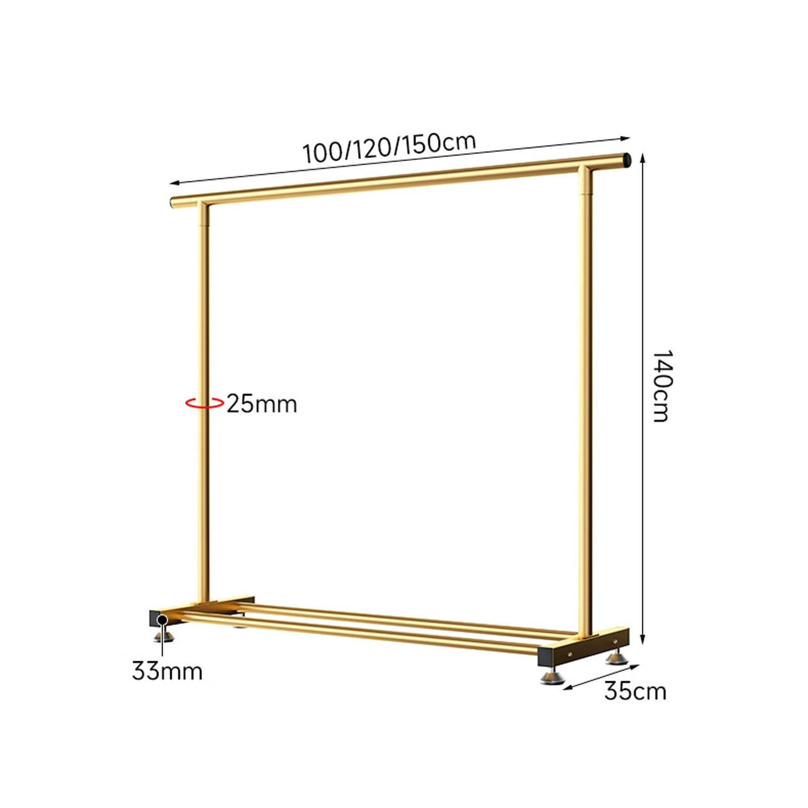 Heavy Du Metal - Appendiabiti autoportante multifunzione Hanr con ripiano Sto per camera da letto e ingresso, 150 cm, nero