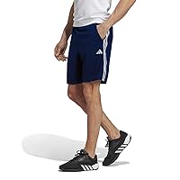 adidas Uomo Train Essentials piqué 3-Stripes Training Shorts, Dark Blue/White