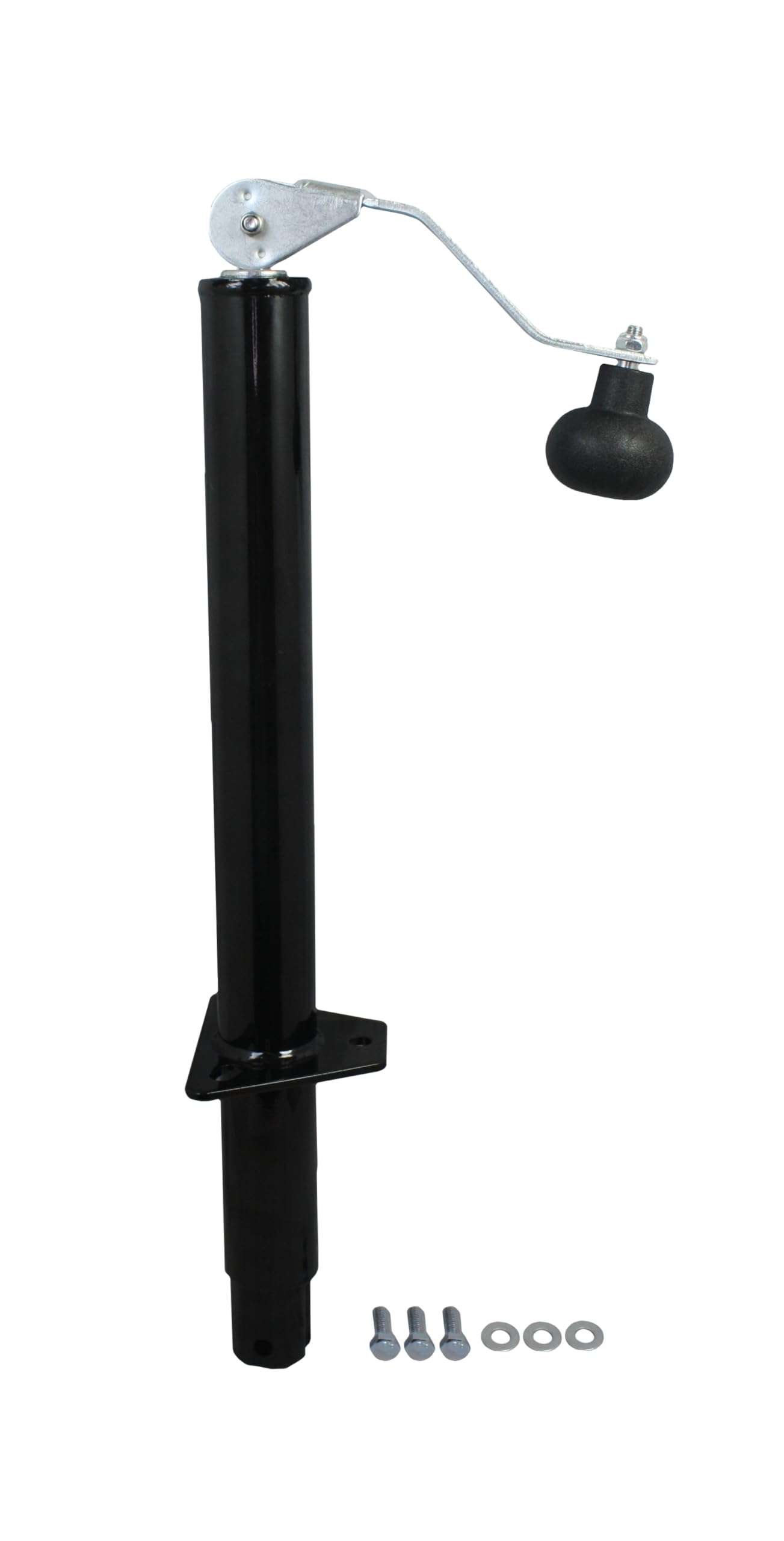 Trailer Tongue Jack with Top Wind Crank, 1000 lbs Capacity, 1.75-inch Diameter, Black