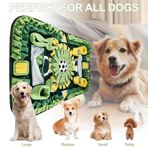 Molbory Schnüffelteppich für Hunde Groß, Schnüffelmatte für Hunde, Intelligenzspielzeug Schnüffeldecke, Anti-Rutsch Haustier Schnüffelteppich, Intelligenzspielzeug für Hunde Katzen 73 * 50cm