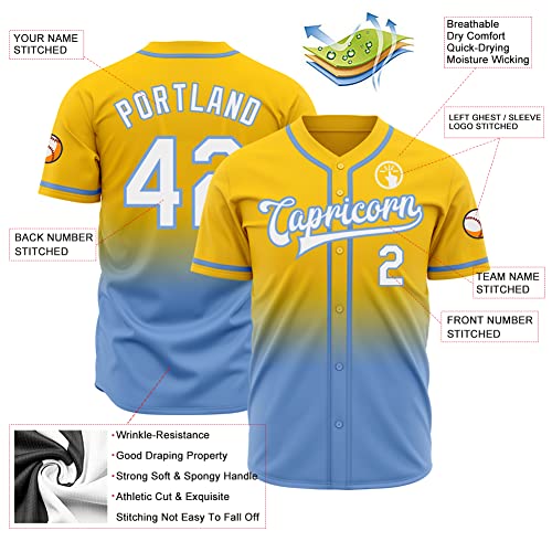 Camisetas Personalizadas de Béisbol con Degradado para hombres, mujeres y jóvenes miniatura 2