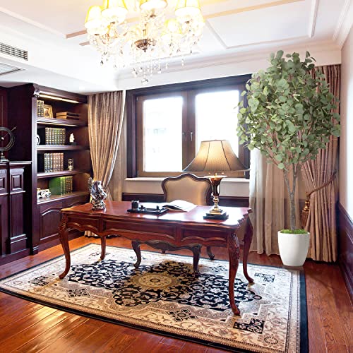 Oxllxo 6Ft Artificial Eucalyptus Tree (72In) With Plastic Nursery Pot Faux Tree, Silver Dollar Leaves Fake Plants For Office House Farmhouse Living Room Home Decor (Indoor/Outdoor) #TOP4