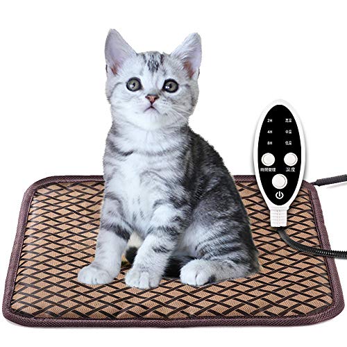 ペット用 ホットカーペット ペットヒーター 猫 犬用 猫マット 犬マット ホットマットヒーター 小動物対応 防寒用具 寒さ対策 3段階温度調節 タイミング機能 過熱保護 サイズ60x40cm