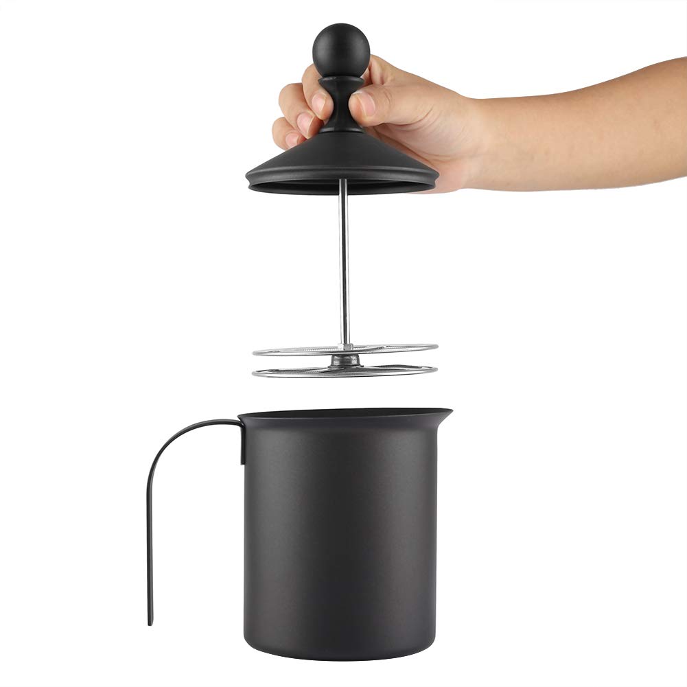Strumento manuale per la decorazione di cappuccino e caffè, a doppia rete, per montalatte, in acciaio inossidabile (800 ml)
