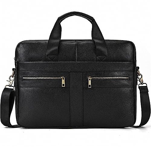 Mens Crossbody Messenger Bags Men's Leather Handbag Business Travel Briefcase Computer Bag for Work Business
