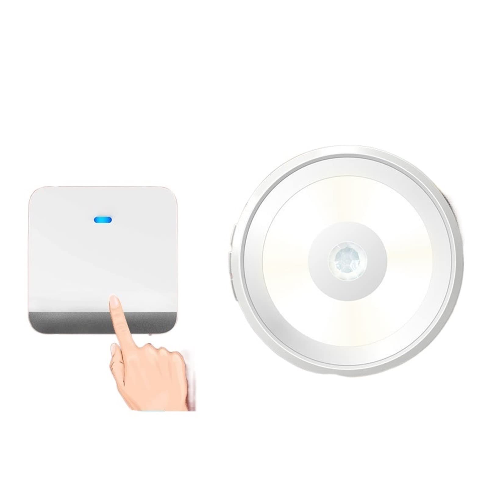Timbre inalámbrico autogenerado con luz nocturna, timbre inteligente para el hogar, música, flash