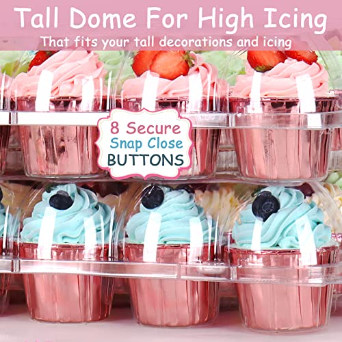 Farielyn-X KDMS3 24 Pack X 7 Sets) Stackable Cupcake Carrier Holders thumb #4