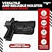 Texas Gun Holsters IWB Gun Holster Bundle - Concealed Inside The Waistband Carry Holster & Tactical Belt - Universal Gun Fit for 9mm/40/45 Models with Optic, Flash and/or Laser Attachments (Right)