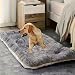 Jyswx Hundebett Extra Groß – Waschbare Beruhigende Hundematratze mit Rutschfester Unterseite, Weiches Bequemes Hundekissen für Große Hunde, Dunkelgrau, 90×45×5 cm