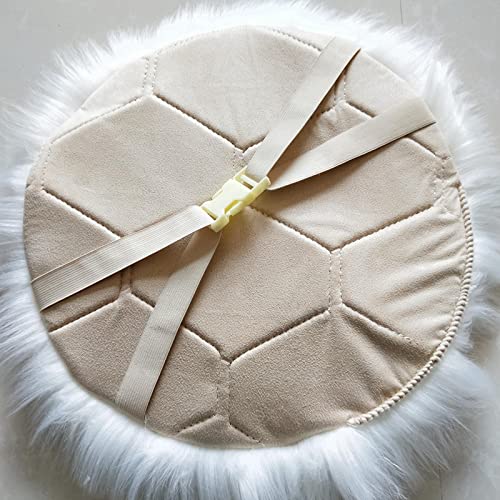 Coussin de siege contre les chaises dures galette ronde blanche
