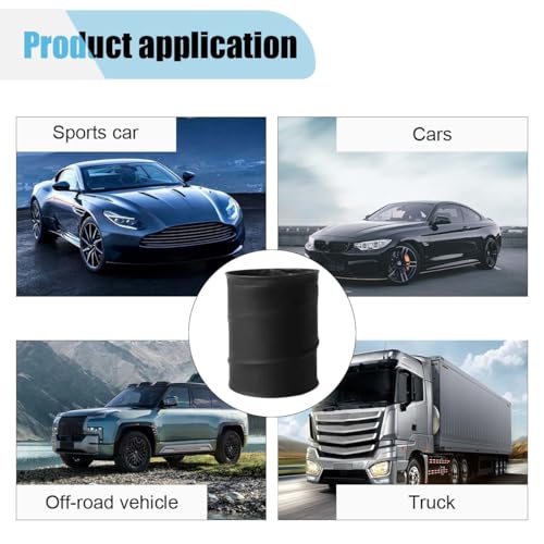 Image of Collapsible Trash Can Car Garbage Bag - Leather Pop-up Car Trash Bin with Elastic Band - Hanging Foldable Garbage Can Vehicle Waste Basket Bin - Double-Layer Washable Bag for Cars Camping (Black)
