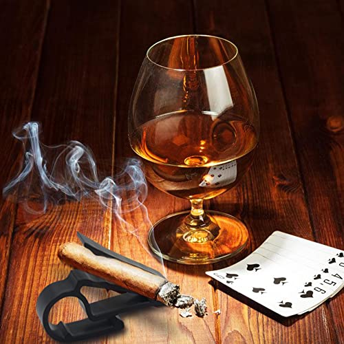 Alovexiong 4 Pack Cigar Holder Cigar Clip Cigar Minder for Golfers, Golf Cart Cigar Stand Golf Cigar Holders for Men,Cigar Clip Cigar Minder for Golfers,Boat,Motorcycle,BBQ Grill,Cigar Gifts(Black) - Image 5