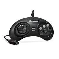 Vista 2 de Hyperkin GN6 Premium Wired Controller Compatible with Sega Genesis – 6-Button Design, 8-Way D-Pad, 6-Foot Cable verde (Mermaid Green)