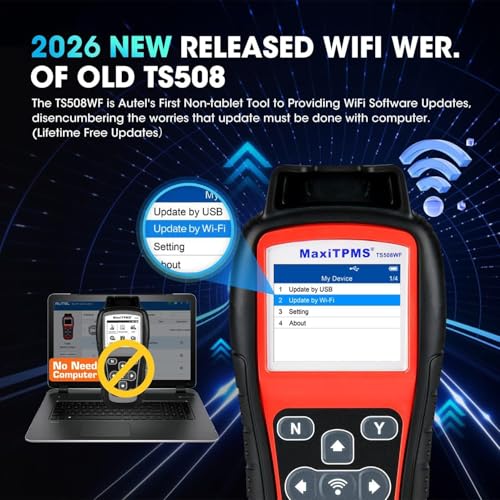 Autel MaxiTPMS TS508WF TPMS Programming Tool, 2026 Upgrade WiFi Ver. of TS508 TS501 TS408 TS601, Tire Pressure Monitor, Program MX-Sensors 315/433MHz, Relearn Activate All Sensors, TPMS Reset Diagnose - Image 5