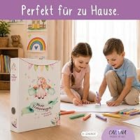 CALLUNA® Sammelordner "Meine Erinnerungen" mit Griffloch – KITA Ordner – Sammelordner Kindergarten – 100% in Deutschland gefertigt – inkl. EXTRA Schatzsuche-Spiel – Geschenk – Einhorn – Ansicht 4