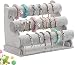 Wuligirl Triple Bracelet Holder Jewelry Display Stand Watch Bangle Bar Necklace Storage Organizer Gray ( Ice Velvet 3 Tier )